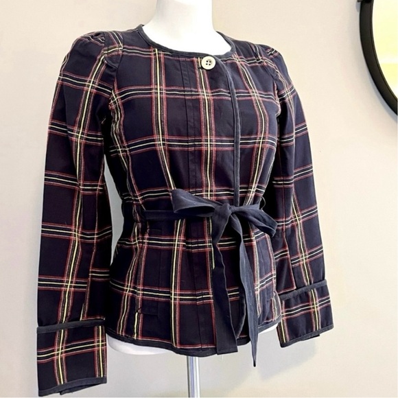 Marc by Marc Jacobs Plaid Tie Front Jacket - Picture 5 of 9